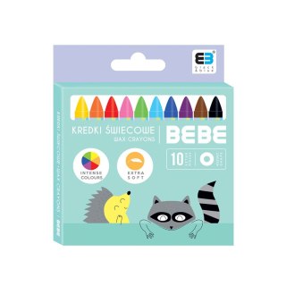 Kredki świecowe Interdruk BB KIDS pastel 10 kol. (IKRŚW10BBKP)