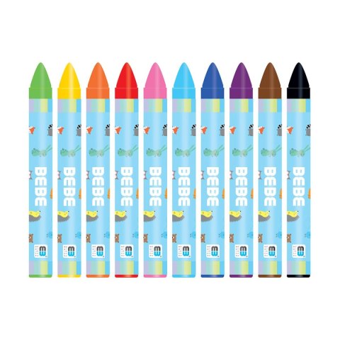 Kredki świecowe Interdruk BB KIDS pastel 10 kol. (IKRŚW10BBKP) Kredki świecowe Interdruk BB KIDS pastel 10 kol. (IKRŚW10BBKP)