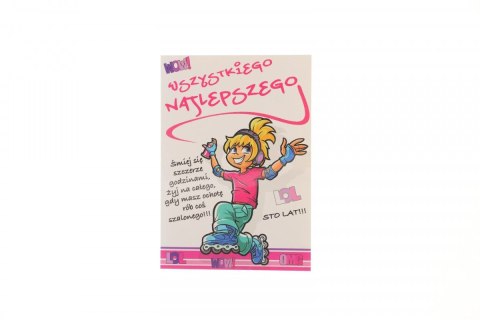 Kartka składana Ev-corp Young Urodzinowy dla dziewczyny B6 (STKY-013) Kartka składana Ev-corp Young Urodzinowy dla dziewczyny B6 (STKY-013)