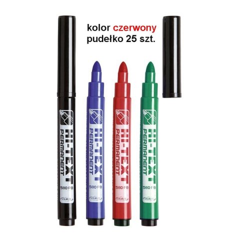 Marker permanentny Fibracolor, czerwony 6,0mm okrągła końcówka Marker permanentny Fibracolor, czerwony 6,0mm okrągła końcówka