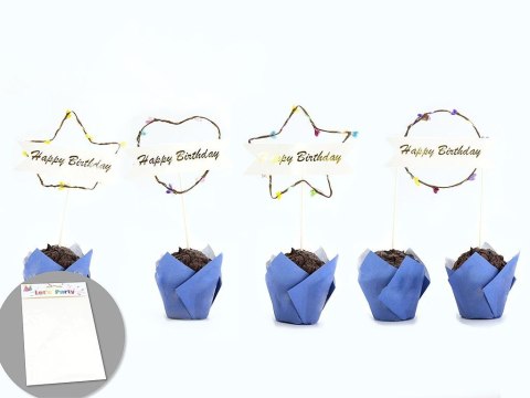 Dekoracja na tort One Dollar TOPPER GWIAZDA SERCE KOŁO LED 16x29cm (362147) Dekoracja na tort One Dollar TOPPER GWIAZDA SERCE KOŁO LED 16x29cm (362147)