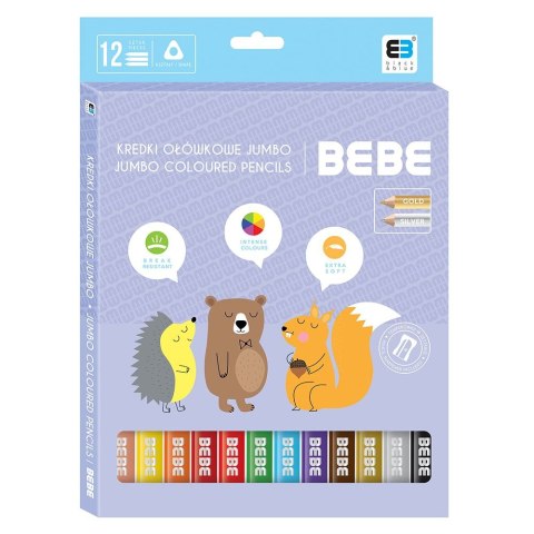 Kredki ołówkowe Noster BB KIDS PASTEL 12 kol. (kredki jumbo) Kredki ołówkowe Noster BB KIDS PASTEL 12 kol. (kredki jumbo)
