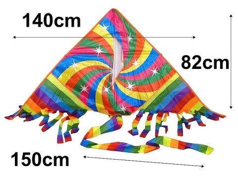 Latawiec Adar tęczowy 140x82cm + ogon dł.150cm (495968) Latawiec Adar tęczowy 140x82cm + ogon dł.150cm (495968)