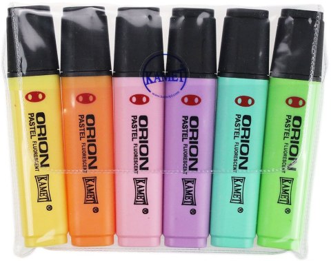 Zakreślacz Kamet pastel ORION, mix 1,0-5,0mm (6 kol) Zakreślacz Kamet pastel ORION, mix 1,0-5,0mm (6 kol)