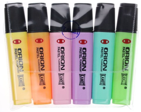 Zakreślacz Kamet pastel ORION, mix 1,0-5,0mm (6 kol) Zakreślacz Kamet pastel ORION, mix 1,0-5,0mm (6 kol)