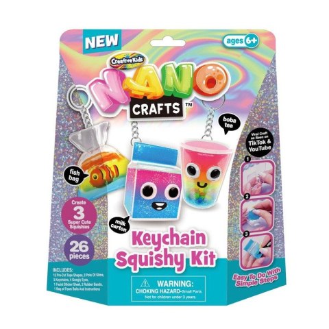 Zestaw kreatywny dla dzieci Orbico Sp. Z O.o. Nano CRAFT Taśma Zestaw Breloczków (64830) Zestaw kreatywny dla dzieci Orbico Sp. Z O.o. Nano CRAFT Taśma Zestaw Breloczków (64830)