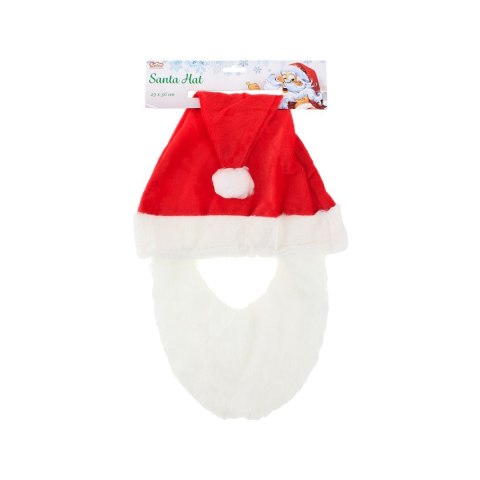 Czapka Godan mikołaja z brodą 29x36 cm (NW-CMBR) Czapka Godan mikołaja z brodą 29x36 cm (NW-CMBR)