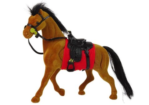 Figurka Lean koń flokowany brązowy 17cm (13380) Figurka Lean koń flokowany brązowy 17cm (13380)
