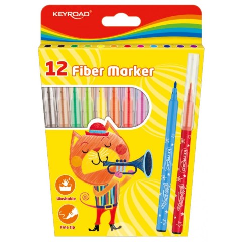 Flamaster Keyroad fiber marker 12 kol. (KR971587) Flamaster Keyroad fiber marker 12 kol. (KR971587)