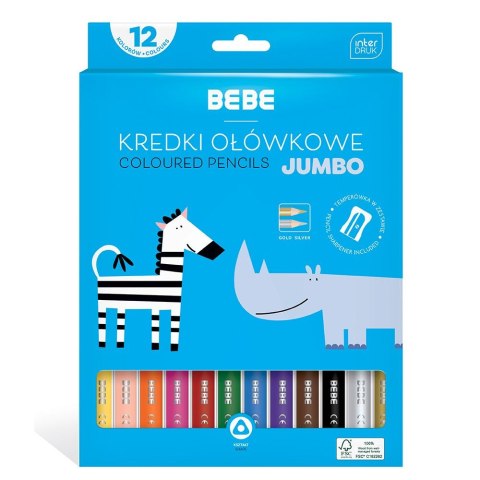 Kredki ołówkowe Bebe BB KIDS 12 kol JUMBO 5902277326669 12 kol. (FSC100%) Kredki ołówkowe Bebe BB KIDS 12 kol JUMBO 5902277326669 12 kol. (FSC100%)