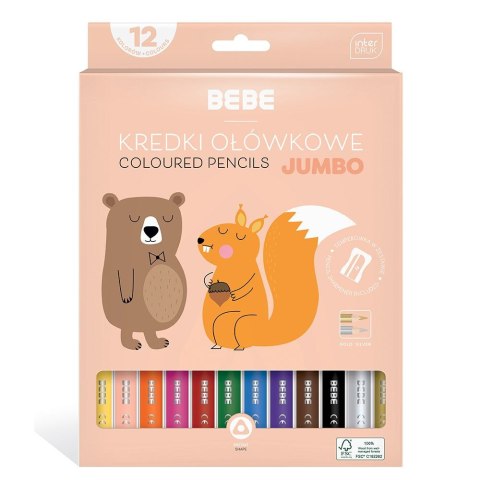 Kredki ołówkowe Bebe BB KIDS 12 kol JUMBO 5902277326669 12 kol. (FSC100%) Kredki ołówkowe Bebe BB KIDS 12 kol JUMBO 5902277326669 12 kol. (FSC100%)