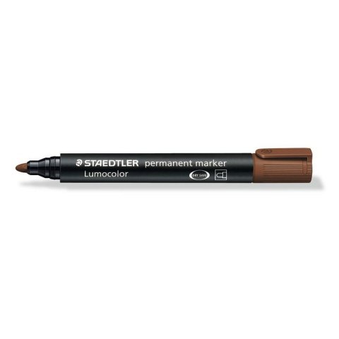 Marker permanentny Staedtler Lumocolor, brązowy 2,0mm okrągła końcówka (S 352-7) Marker permanentny Staedtler Lumocolor, brązowy 2,0mm okrągła końcówka (S 352-7)