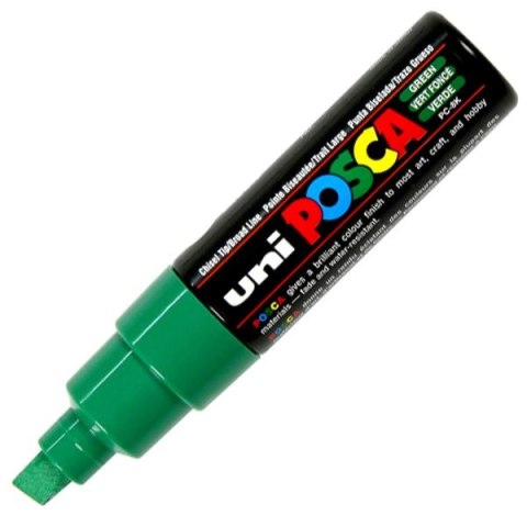 Marker suchościeralny Uni POSCA, zielony ścięta końcówka (PC-8k) Marker suchościeralny Uni POSCA, zielony ścięta końcówka (PC-8k)