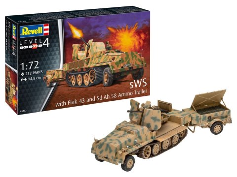 Model do sklejania Revell sWS mit Flak-Aufbau als Sfl. mit 3,7cm Flak 43 (03293) Model do sklejania Revell sWS mit Flak-Aufbau als Sfl. mit 3,7cm Flak 43 (03293)