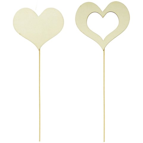 Ozdoba drewniana Arpex serce na piku 30cm (WA8054) Ozdoba drewniana Arpex serce na piku 30cm (WA8054)