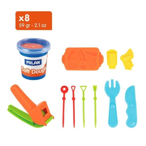 Ciastolina Milan 8 kol. barbecue 59g (913308BBQ) Ciastolina Milan 8 kol. barbecue 59g (913308BBQ)