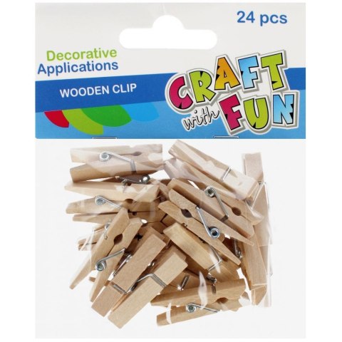 Klamry Craft with Fun naturalna 24 szt (521623) Klamry Craft with Fun naturalna 24 szt (521623)