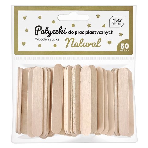 Patyczki Interdruk naturalne DO prac plastycznych 5902277337283 (65x10 50 szt) Patyczki Interdruk naturalne DO prac plastycznych 5902277337283 (65x10 50 szt)