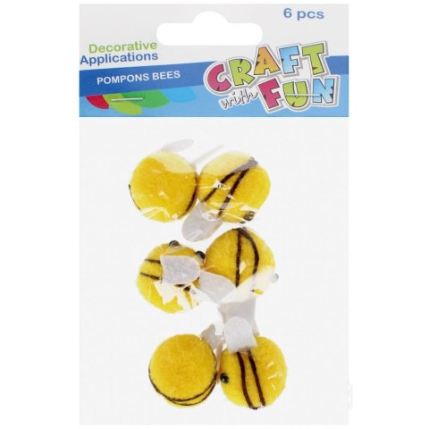 Pompony Craft With Fun żółte 6 szt (521621) Pompony Craft With Fun żółte 6 szt (521621)