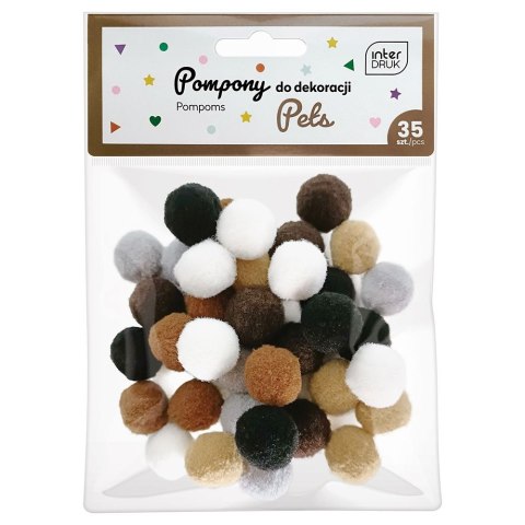 Pompony Interdruk PETS 5902277337238 tęczowe 36 szt (35szt) Pompony Interdruk PETS 5902277337238 tęczowe 36 szt (35szt)