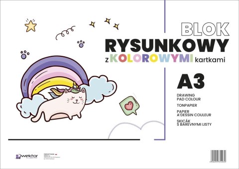 Blok rysunkowy Wektor A3 kolorowy 80g 20k Blok rysunkowy Wektor A3 kolorowy 80g 20k