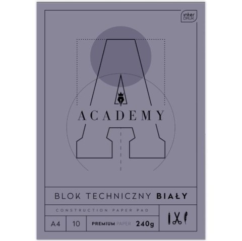 Blok techniczny Interdruk ACADEMY A4 A4 biały 240g 10k (240 g) Blok techniczny Interdruk ACADEMY A4 A4 biały 240g 10k (240 g)