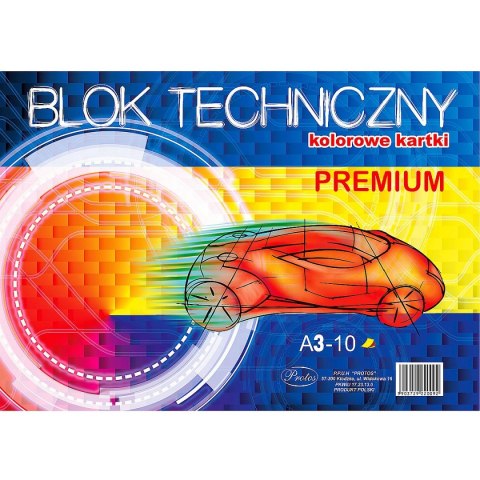 Blok techniczny Protos A3 kolorowy 10k Blok techniczny Protos A3 kolorowy 10k
