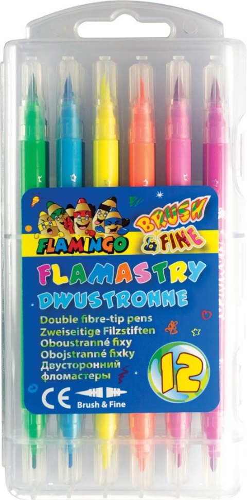 Flamastry łatwospieralne Flamingo 24 kolory Flamastry łatwospieralne Flamingo 24 kolory