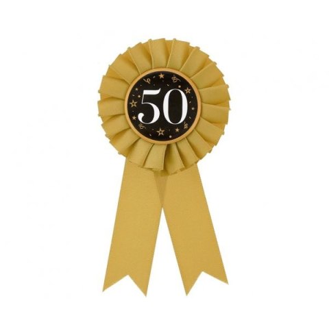 Kotylion Godan 50 urodziny, złoty (YH-KJ50) Kotylion Godan 50 urodziny, złoty (YH-KJ50)