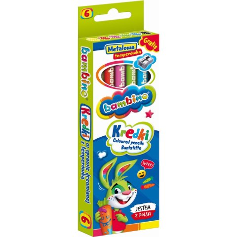 Kredki ołówkowe St.Majewski Bambino 6 kol. Kredki ołówkowe St.Majewski Bambino 6 kol.