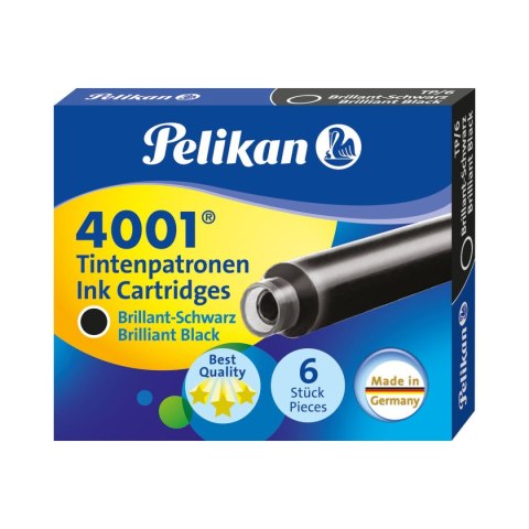 Naboje krótkie Pelikan TP/6 czarny (301218) Naboje krótkie Pelikan TP/6 czarny (301218)