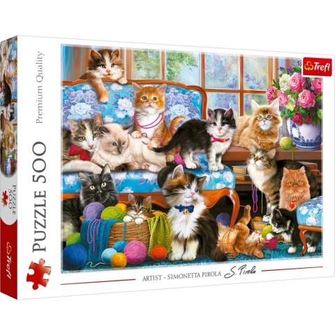 Puzzle Trefl Kocia rodzina 500 el. (37425) Puzzle Trefl Kocia rodzina 500 el. (37425)