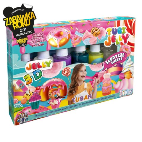 Zestaw kreatywny Tuban Tubi Jelly 6 kolorów Słodycze (TU3323) Zestaw kreatywny Tuban Tubi Jelly 6 kolorów Słodycze (TU3323)