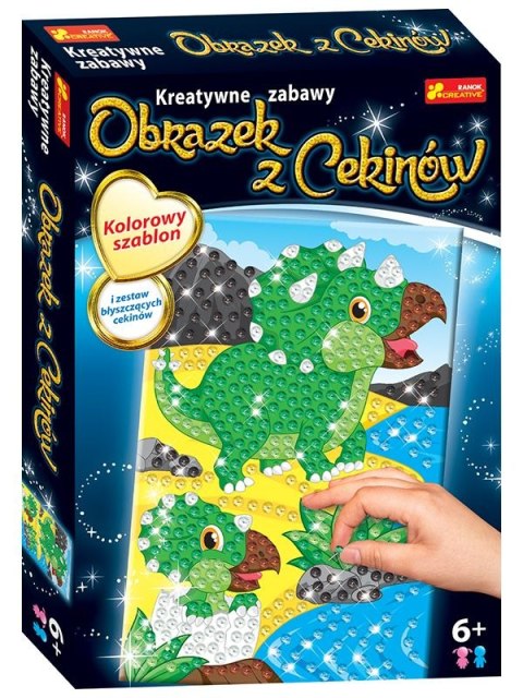 Zestaw kreatywny dla dzieci Ranok Creative Cekinowe obrazki Dinozaur Zestaw kreatywny dla dzieci Ranok Creative Cekinowe obrazki Dinozaur