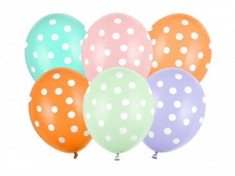 Balon gumowy Partydeco Kropki, mix (1 op. / 6 szt.) mix 300mm (SB14P-318-000-6) Balon gumowy Partydeco Kropki, mix (1 op. / 6 szt.) mix 300mm (SB14P-318-000-6)