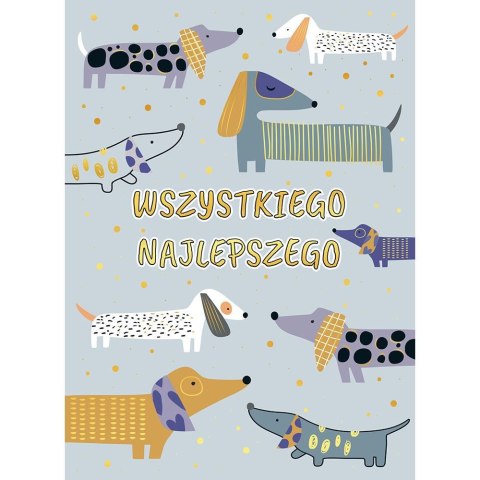 Kartka składana Henry Karnet B6 szare psy B6 (5905701483211) Kartka składana Henry Karnet B6 szare psy B6 (5905701483211)