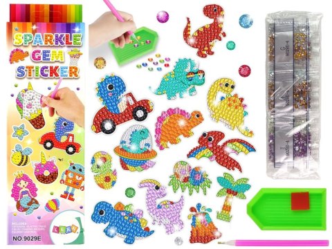 Zestaw kreatywny dla dzieci Lean Zestaw Naklejek Haft Diamentowy Dinozaury Mozaika (14966) Zestaw kreatywny dla dzieci Lean Zestaw Naklejek Haft Diamentowy Dinozaury Mozaika (14966)