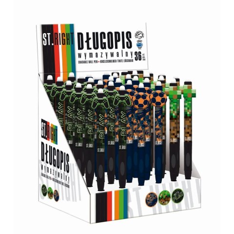 Długopis Bambino St.Right wymazywalny chłopięcy 36 szt displ (5903235667863) Długopis Bambino St.Right wymazywalny chłopięcy 36 szt displ (5903235667863)