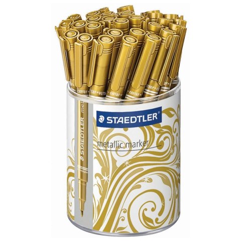 Marker permanentny Staedtler metaliczny, złoty 1,0-2,0mm okrągła końcówka (8323-11) Marker permanentny Staedtler metaliczny, złoty 1,0-2,0mm okrągła końcówka (8323-11)