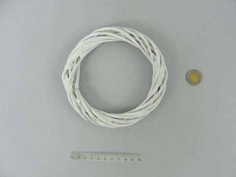 Wianek świąteczny One Dollar wiklina bielony 10cm (231214) Wianek świąteczny One Dollar wiklina bielony 10cm (231214)