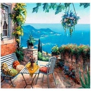 Zestaw kreatywny Norimpex Diamentowa mozaika dom patio 40x30cm (NO-1008525)