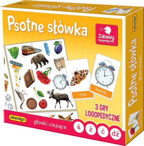 Gra edukacyjna Adamigo PSOTNE SŁOWKA GŁOSKI CISZĄCE Gra edukacyjna Adamigo PSOTNE SŁOWKA GŁOSKI CISZĄCE