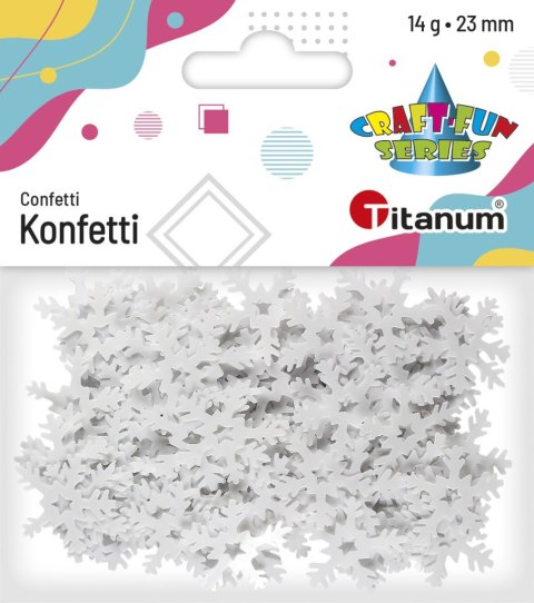 Konfetti Titanum Craft-Fun Series płatki śniegu 23mm (260086) Konfetti Titanum Craft-Fun Series płatki śniegu 23mm (260086)