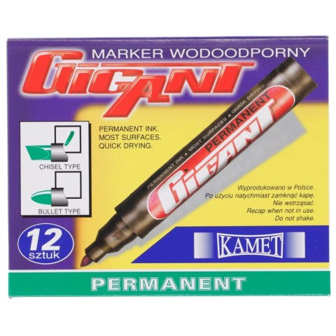 Marker permanentny Kamet Gigant, zielony 1,0-5,0mm ścięta końcówka Marker permanentny Kamet Gigant, zielony 1,0-5,0mm ścięta końcówka