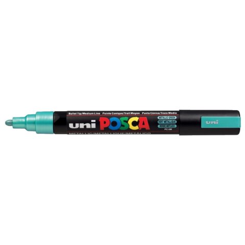 Marker specjalistyczny Uni Posca, zielony metaliczny 1,8-2,5mm okrągła końcówka (PC-5M metalic) Marker specjalistyczny Uni Posca, zielony metaliczny 1,8-2,5mm okrągła końcówka (PC-5M metalic)