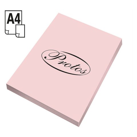 Papier kolorowy Protos A4 różowy jasny 160g Papier kolorowy Protos A4 różowy jasny 160g