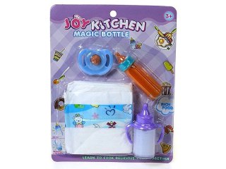 Zestaw akcesoriów dla lalek Adar 2 butelki magiczne, smoczek, pieluszka (572270)