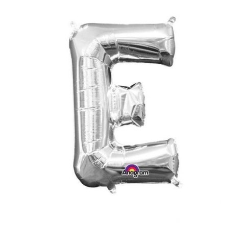 Balon foliowy Amscan SREBRO LITERA E (3301901) Balon foliowy Amscan SREBRO LITERA E (3301901)