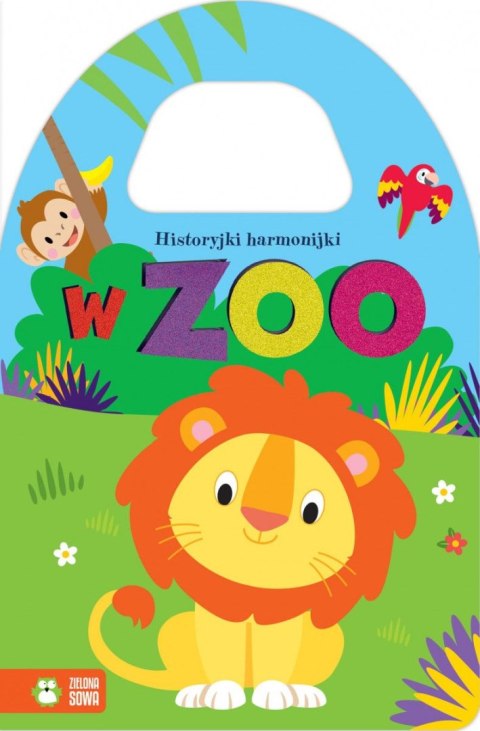 Książeczka edukacyjna Zielona Sowa Historyjki harmonijki. W zoo Książeczka edukacyjna Zielona Sowa Historyjki harmonijki. W zoo