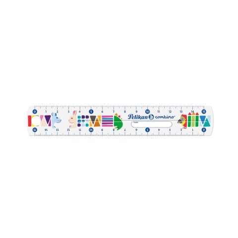 Linijka plastikowa Pelikan Combino 15cm (811224) Linijka plastikowa Pelikan Combino 15cm (811224)